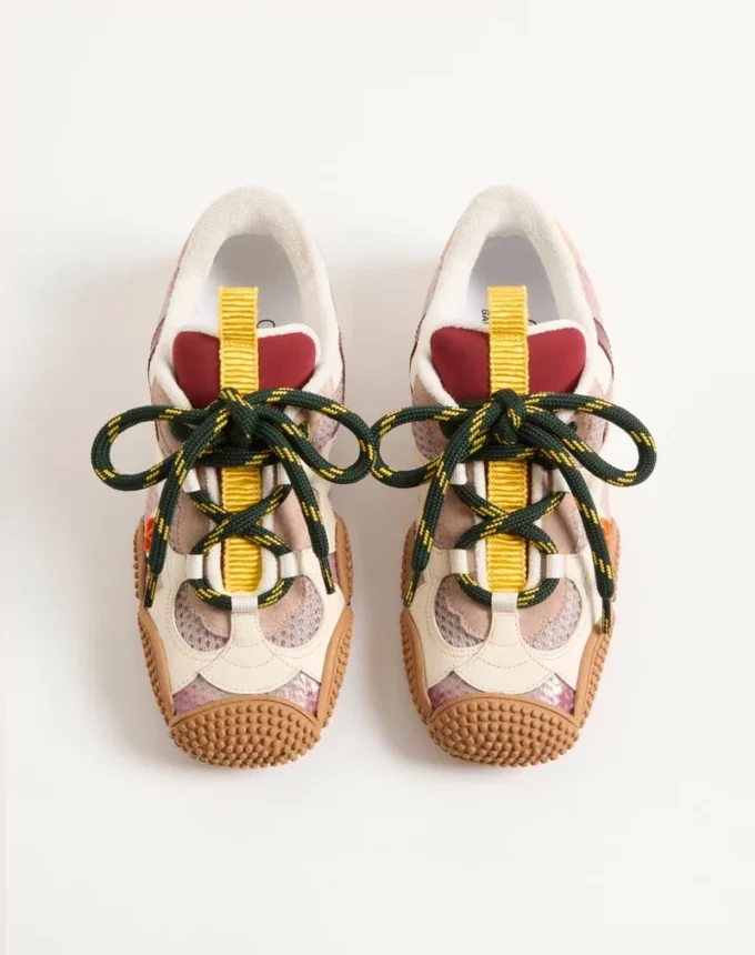 Amphibia Sneaker in Rubberized Calfskin and Calfskin Amphibia Sneaker in Rubberized Calfskin and Calfskin