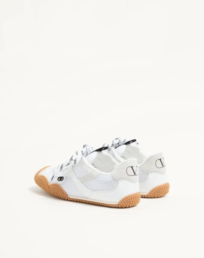 Amphibia Sneaker in Rubberized Calfskin and Split Leather