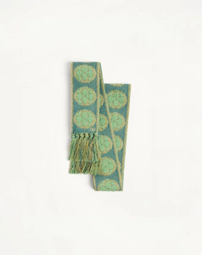 Antibes Scarf In Cotton And Metallic Fiber