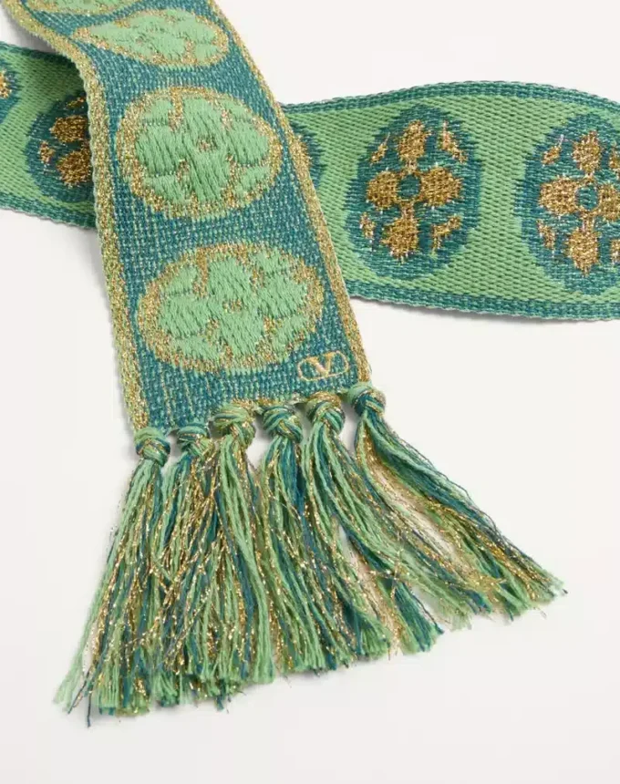 Antibes Scarf In Cotton And Metallic Fiber
