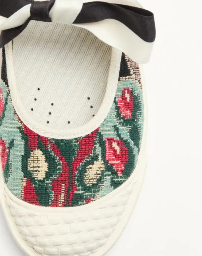 Ballerina Bay By Bay Sneaker In Jacquard Fabric With Floral Embroidery