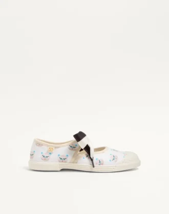 Bay By Bay Ballerina Fabric Sneaker With Le Chat De La Maison Print