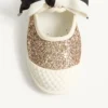Bay By Bay Ballerina Sneakers In Glitter Fabric