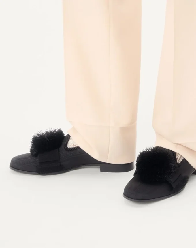 Bowow Moiré Fabric Moccasin