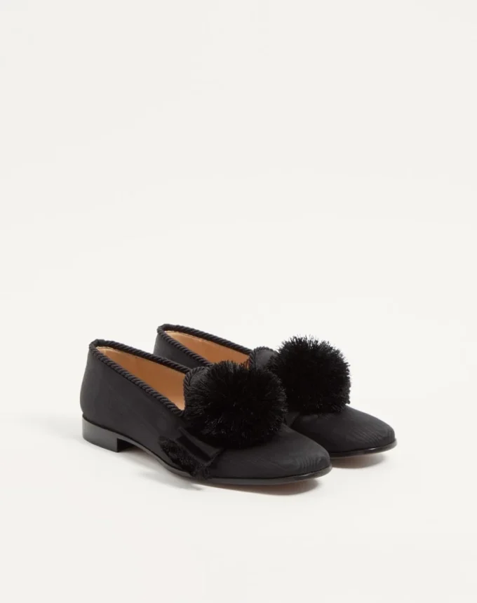 Bowow Moiré Fabric Moccasin