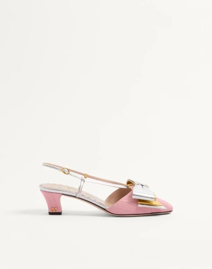 Bowow Slingback Pumps In Moirè Fabric 45Mm