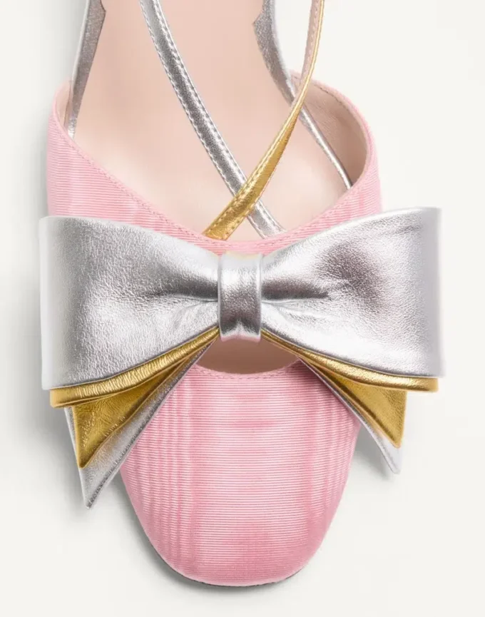 Bowow Slingback Pumps In Moirè Fabric 45Mm