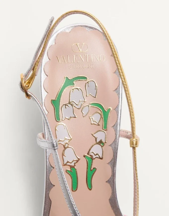 Bowow Slingback Pumps In Moirè Fabric 45Mm