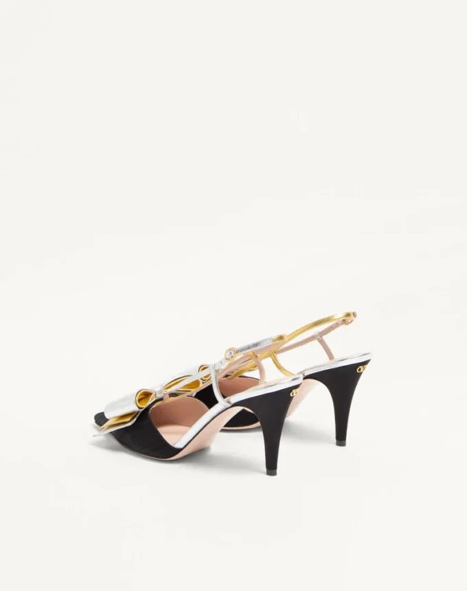 Bowow Slingback Pumps In Moirè Fabric 85Mm