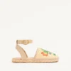 Bribri Raffia Sandal with Floral Embroidery
