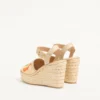 Bribri Raffia Wedge Sandal with Floral Embroidery 115mm