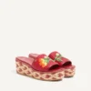 Bribri Raffia Wedge Slide With Floral Embroidery 65Mm Bribri Raffia Wedge Slide With Floral Embroidery 65Mm