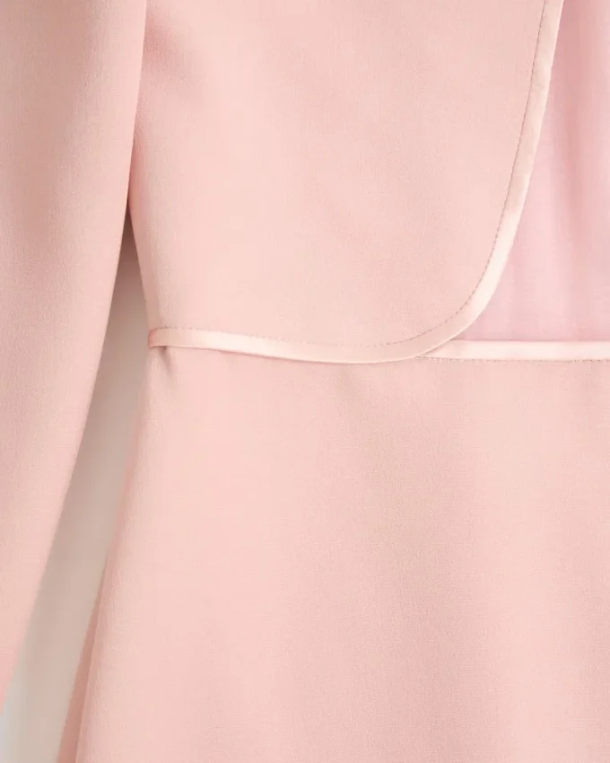 Cady Couture Midi Dress with Feathers