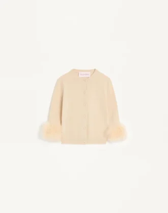 Cardigan With Feathers
