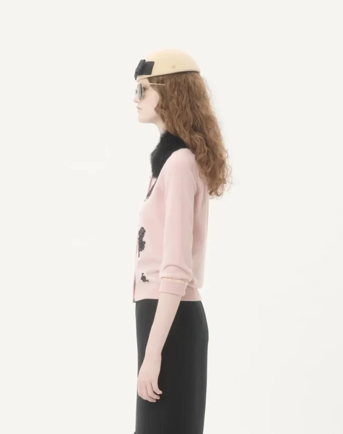 Cardigan With Shearling Collar