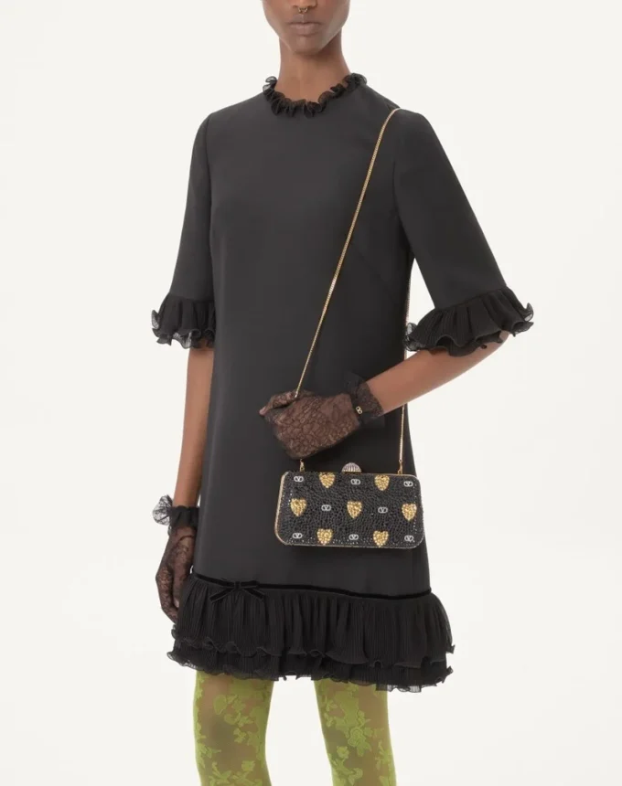 Carry Secrets Minaudiere With Rhinestone Cour De Cœur Motif