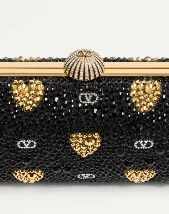 Carry Secrets Minaudiere With Rhinestone Cour De Cœur Motif