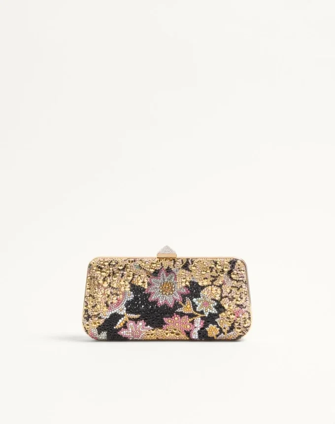 Carry Secrets Minaudiere With Rhinestones Apres L’Hiver Motif Carry Secrets Minaudiere With Rhinestones Apres L’Hiver Motif