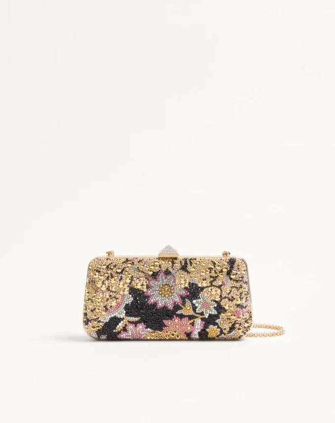 Carry Secrets Minaudiere With Rhinestones Apres L’Hiver Motif Carry Secrets Minaudiere With Rhinestones Apres L’Hiver Motif