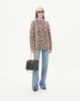 Cashmere Animal Print Cardigan