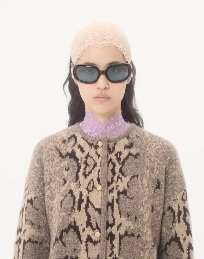 Cashmere Animal Print Cardigan Cashmere Animal Print Cardigan