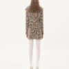 Cashmere Dress With Animal Print And Feathers Cashmere Dress With Animal Print And Feathers