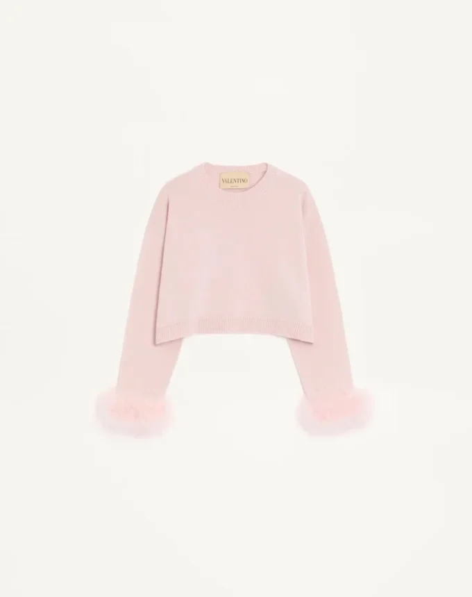 Cashmere Sweater with Feathers Cashmere Sweater with Feathers