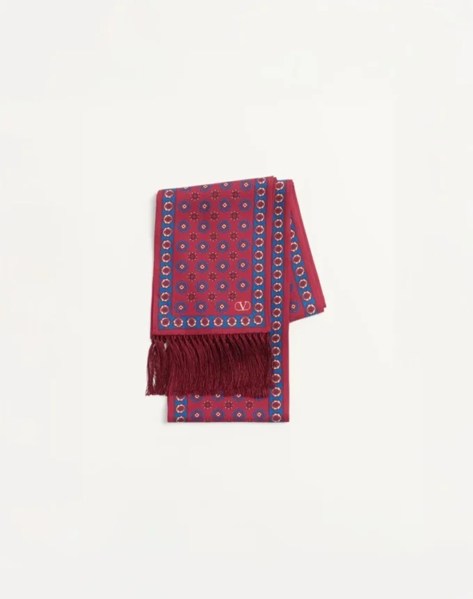 Chamber Silk Bandeau Scarf With Fringe