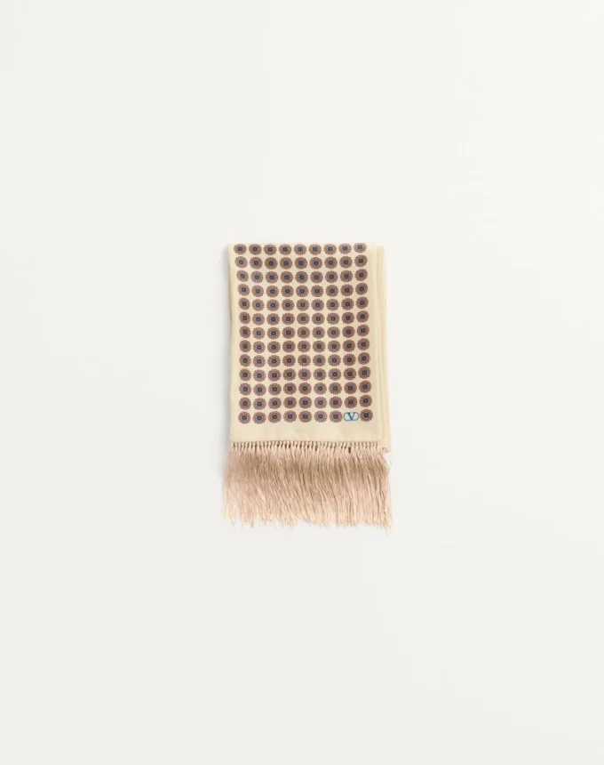 Chamber Silk Bandeau Scarf With Fringe