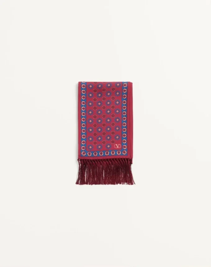 Chamber Silk Bandeau Scarf With Fringe