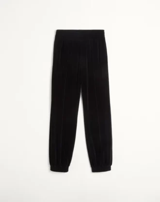Chenille Jogging Pants With Chez Valentino Patch