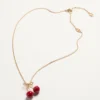 Cherryfic Metal And Enamel Necklace