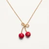 Cherryfic Metal And Enamel Necklace