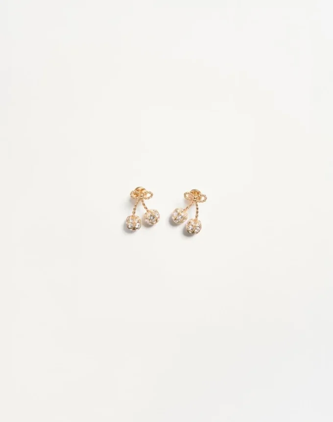 Cherryfic Metal And Swarovski® Crystal Earrings
