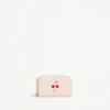 Cherryfic Mini Zip Wallet in grainy calfskin
