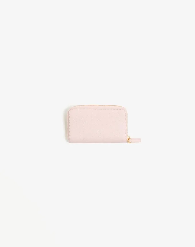 Cherryfic Mini Zip Wallet in grainy calfskin