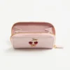 Cherryfic Mini Zip Wallet in grainy calfskin