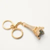 Chez Valentino Bag Charm With Key Ring In Metal, Enamel, And Crystals