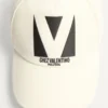 Chez Valentino Cotton Baseball Cap With Embroidery