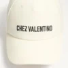 Chez Valentino Cotton Baseball Cap With Embroidery