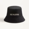 Chez Valentino Cotton Bucket Hat With Embroidery