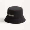 Chez Valentino Cotton Bucket Hat With Embroidery