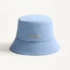 Chez Valentino Denim Bucket Hat With Embroidery