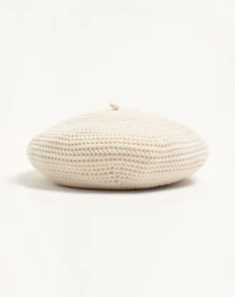 Chez Valentino Knitted Wool Beanie