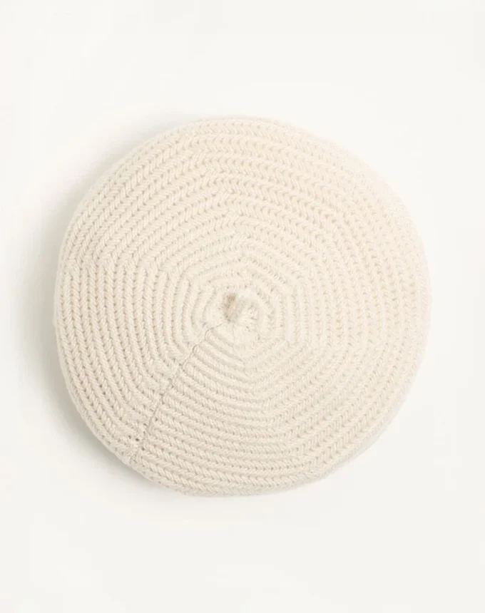 Chez Valentino Knitted Wool Beanie
