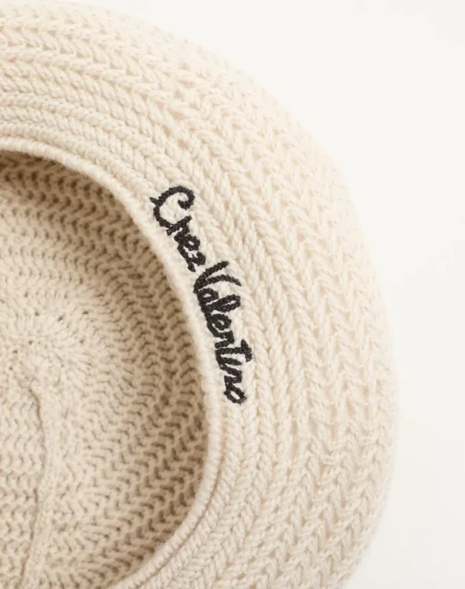 Chez Valentino Knitted Wool Beanie