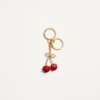 Chez Valentino Metal And Enamel Bag Charm With Key Ring