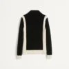 Chez Valentino Turtleneck Chenille Sweatshirt With Zipper And Patch
