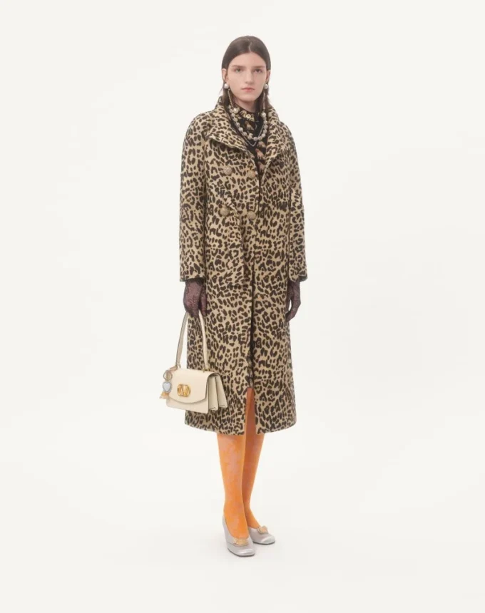 Cloth Coat In Animalier Print