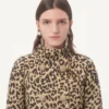 Cloth Coat In Animalier Print